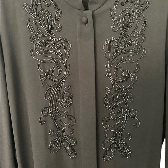 Vintage 1990s Liz Claiborne Beaded Jumpsuit | Size 16 - Picture 5 of 9